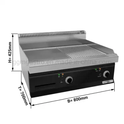 Commercial Restaurant Supplies Electric Griddle Smooth + Grooved Hot Plate