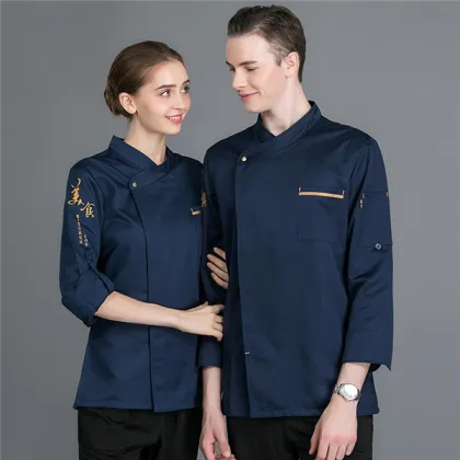 Chef Uniform Unisex Short Sleeve Chef Jacket Restaurant Cooking Chef Uniform
