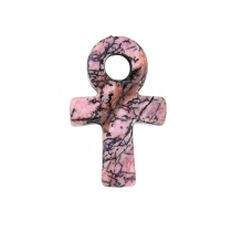 Rhodochrosite Ankh Pendant (20x30mm) Handmade Craved for DIY Making Jewelry