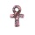 Rhodochrosite Ankh Pendant (20x30mm) Handmade Craved Stone Neclace Adjustable Rope