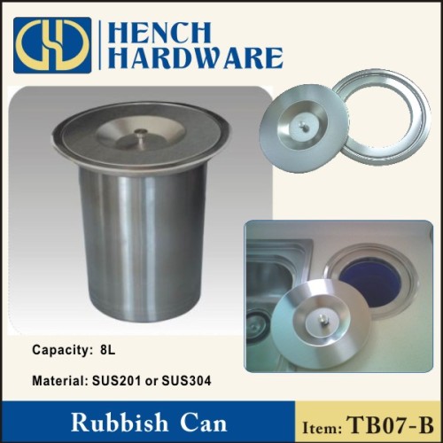Built-in Type Stainless Steel Rubbish Bins For sale