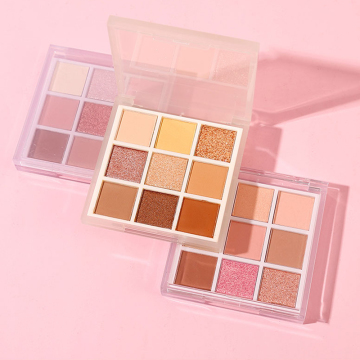 Customizable 9-Color Pressed Glitter Eyeshadow: Matte & Shimmer Pigments