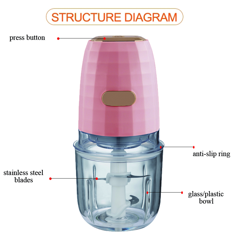 2 Cup 280W Electric Food Chopper for Mincing