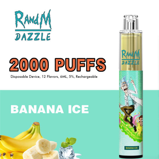 Randm Dazzle 2000 Puffs أصلي قلم vape يمكن التخلص منه