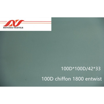 Light green 100D chiffon 100d*100d/42*33 1800 twist 80gsm
