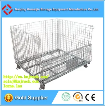 China Supplier Steel Galvanized Stacking Wire Mesh Cage