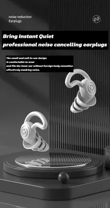 Silicone Waterproof Swimming Earplugs with Noise-Cancelling and Anti-Noise Features for Silent Sleep