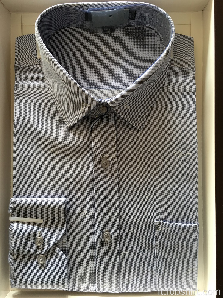 Camicia da lavoro in cotone a righe