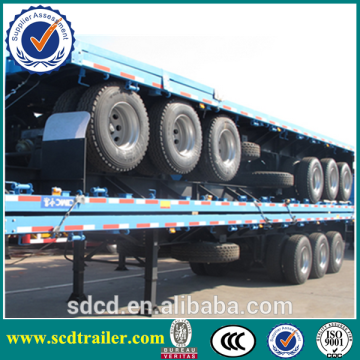 2015 newest promotional 40ft container flatbed trailer with front rail/flatbed container semi trailer for sale