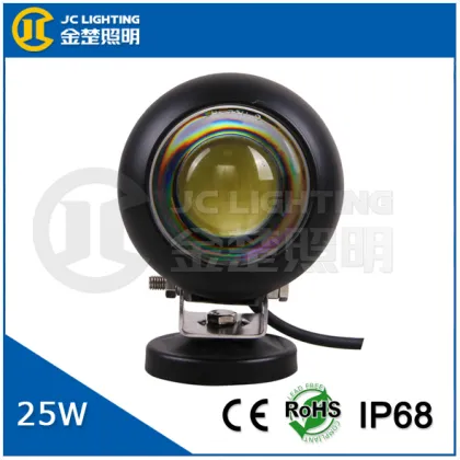 Nichia COB LED Spot Light, 25W Fisheye LED Work Light COB LED Chip Spotlight For Boat,Offroad 4x4,Truck, Motocycle