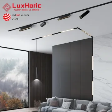 LuxHolic Low Voltage 24V/48V Rail Spotlights LED Magnetic Track Light