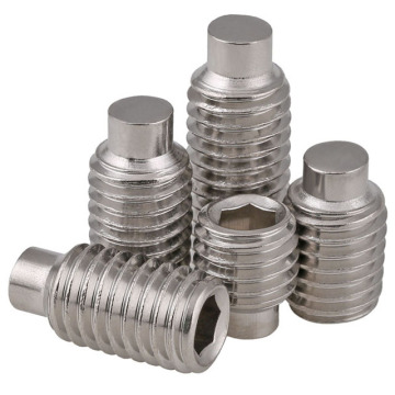 915 DIN 304 Stainless Steel Hexagonal Cylinder End Set Screws - Convex End Set Headless Screws, Available in M3 and M10 Sizes