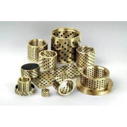 Oilless Copper Sleeve Round Flange Self Lubricating Bearing Brass Inlaid Graphite Bushing Graphite Bushings