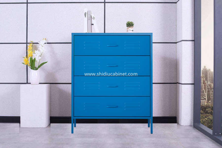 Freestanding Metal Lateral Storage Cabinets With Drawers