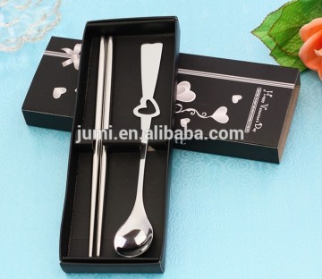 Stainless steel chopsticks spoon wedding thank you gifts for guests