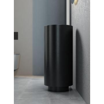 Matt Black Round Stainless Steel Laundry Basin