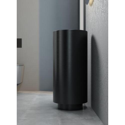 Matt Black Round Round en acier inoxydable Basin