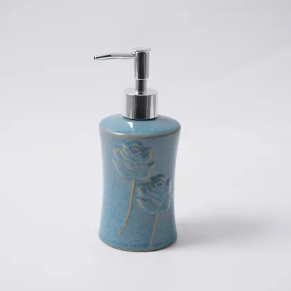 Beige ceramic soap dispenser automatic foam soap dispenser for home