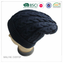 Cable Knitting Long Beanie