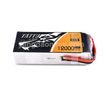 Gens Tattu 12000mAh 6S1P 15C 22.8V High Voltage Lipo Battery Pack With AS150+XT150 Plug