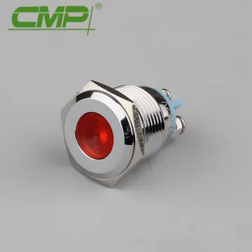 16mm Flat Head 12v or 24v Signal Lamp
