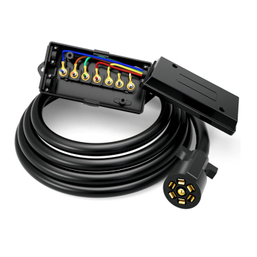 8 Feet 7 Pin Trailer Tail Light Cable with Junction Box
