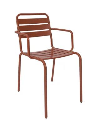 Outdoor Metal Slat Armchair