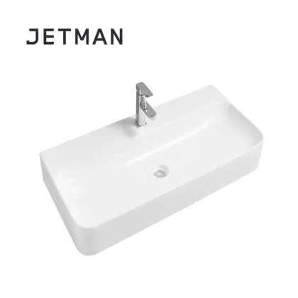 Rectangular Ceramic Countertop Basin