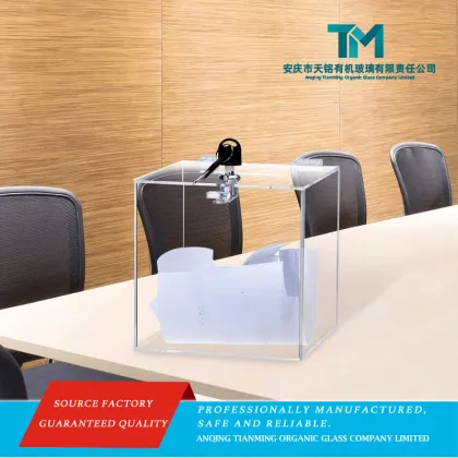 Personalized Acrylic Donation Box With Hebrew Engraving