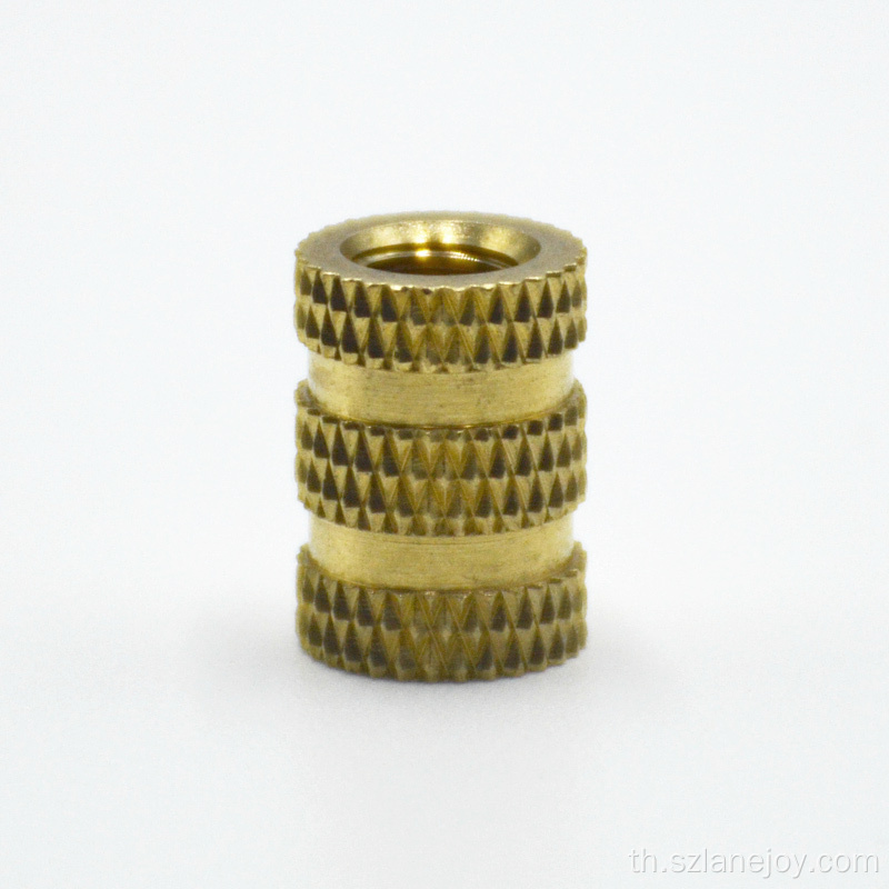 m2 เม็ดมีดทองเหลืองตรง knurled