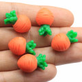 Resin Beads 3D Red Carrot Fairy Garden Toys Kids Pendants Necklace Making Handmade Keychain Ornament Girls Earring Accessory