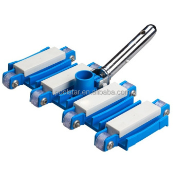 Professional 14 \ "Testa a vuoto flessibile con manico e ruota girevole in metallo: strumento di pulizia per accesso versatile alla superficie