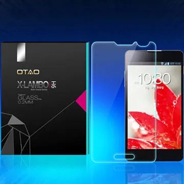 0.2mm right angle tempered-glass mobile phone screen protectors for LG Optimus G Pro F240K