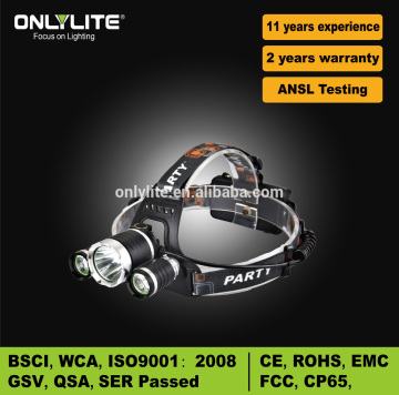 XML T6 bulb camping rechargeable battery supply led headlight and headlamp
