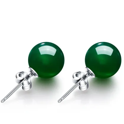 Stunning Green Agate & Chalcedony Water Drop Earrings with Micro Diamond Accents