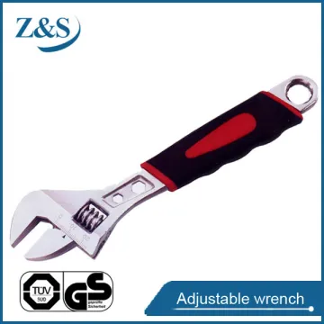 Double color dipped handle adjustable wrench chrome plated