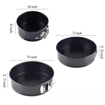 3pcs Cheesecake Leakproof Round Cake Pan Set