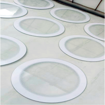 Vidro de tampa de porta temperado com arruela pequena de 3,2 mm