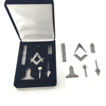Freemason's Masonic Blue Lodge Tool Set in Velvet Box: The Ultimate Mini Working Tools Collection