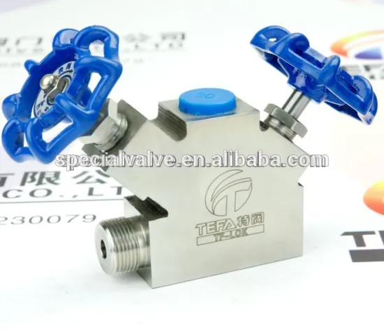 High pressure 2 way gauge valve manifold