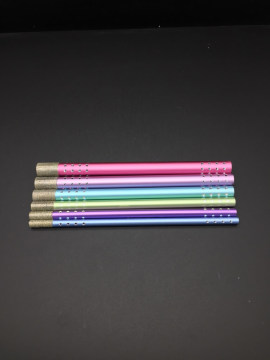 Eeesa 6 Pcs Aluminum Handle French Nail C-Curve of Acrylic Nail Art Nail UV Gel Nail Artificial Tool