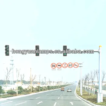 HY 3m4m good galvanized without painting with arms traffic lighting pole