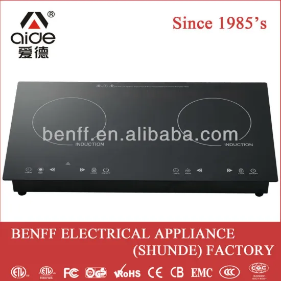 Best quality! touch control 4 digital display 2 burner induction hob