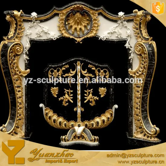 Indoor Mixed Marble Carving Fireplaces Mantel for home deocration