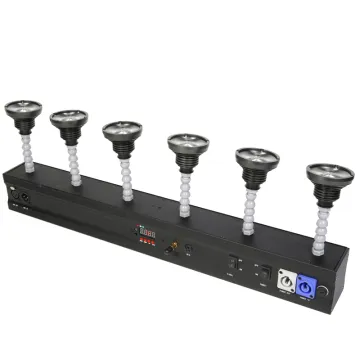 60W 6-Head Warmwhite LED Stage Battery PinSpot Light with Remote Control