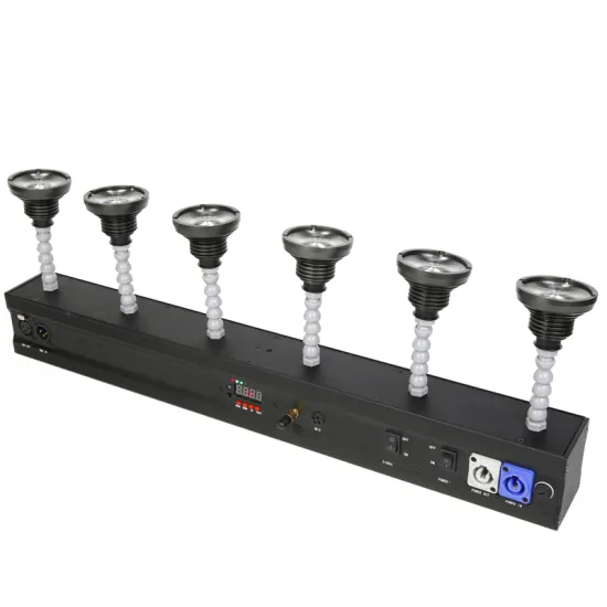 60W 6-Head Warmwhite LED Stage Battery PinSpot Light with Remote Control