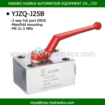 Hydraulic Components Manifold Mounting Ball Valves Dn25 High Pressure 315bar 
