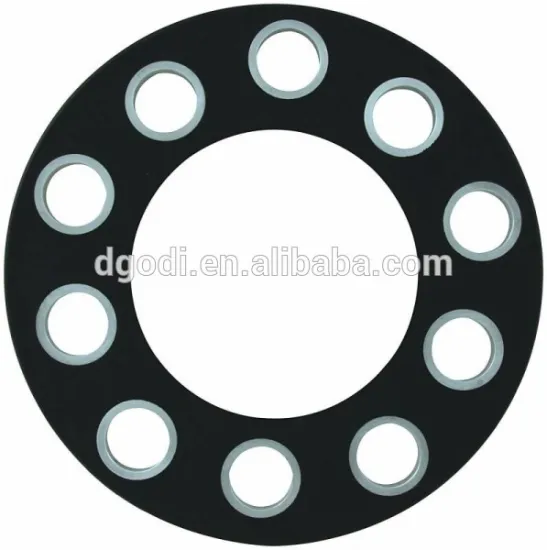 ISO9001 certificated customerized round steel plastic wheel spacer vendor