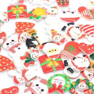 Hars Flat Back Christmas Slime Charms voor DIY-figuren decoratie