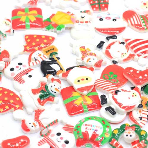 Resin Flat Back Christmas Slime Charms For DIY Figures Decoration